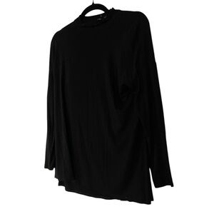 EILEEN FISHER black top mock collar. Petite small. .